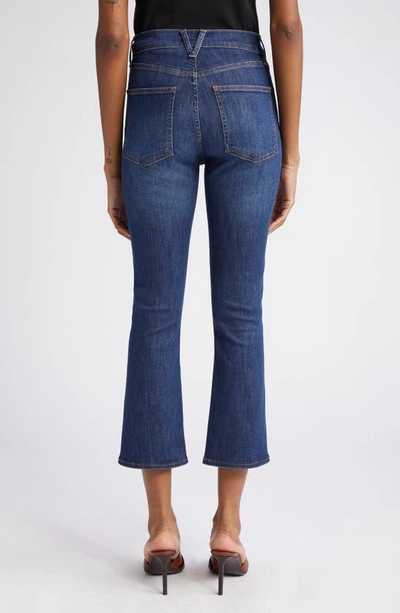 Veronica Beard Carly High Rise Cropped Kick Flare Jeans In Sierra In Bright Blue