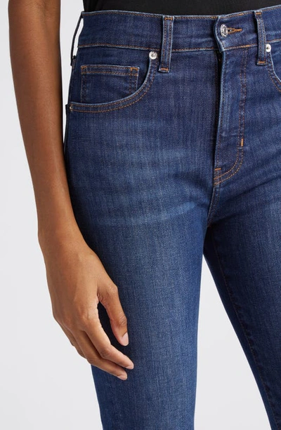 Veronica Beard Carly High Rise Cropped Kick Flare Jeans In Sierra In Bright Blue