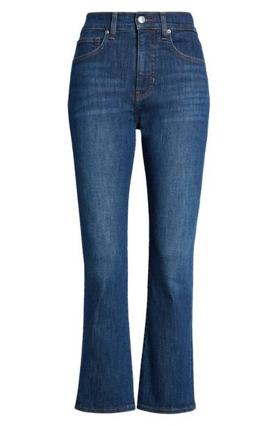 Veronica Beard Carly High Rise Cropped Kick Flare Jeans In Sierra In Bright Blue