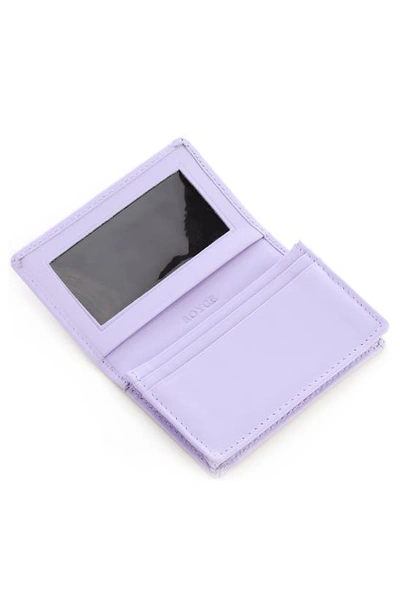 Shop Royce New York Leather Card Case In Lavender- Gold Foil