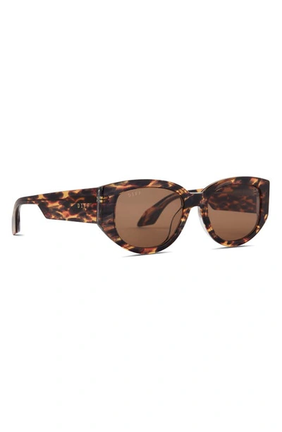 Shop Diff Drew 54mm Oval Sunglasses In Brown