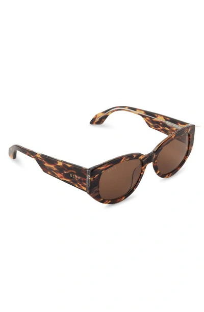 Shop Diff Drew 54mm Oval Sunglasses In Brown
