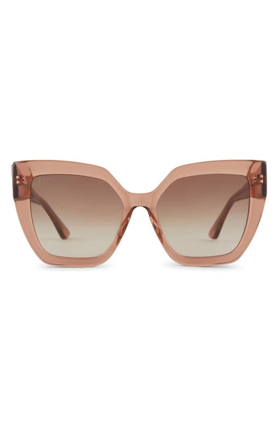 Shop Diff Blaire 55mm Gradient Cat Eye Sunglasses In Brown Gradient