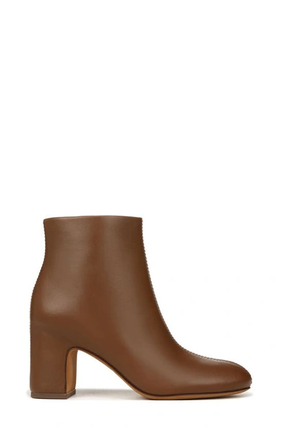 Vince Terri Leather Block-heel Booties In Coriander