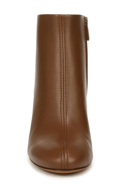 Vince Terri Leather Block-heel Booties In Coriander