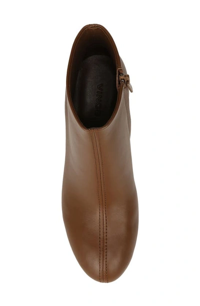 Vince Terri Leather Block-heel Booties In Coriander