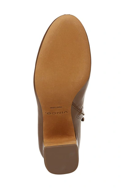 Vince Terri Leather Block-heel Booties In Coriander