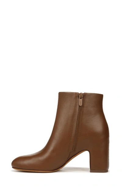 Vince Terri Leather Block-heel Booties In Coriander