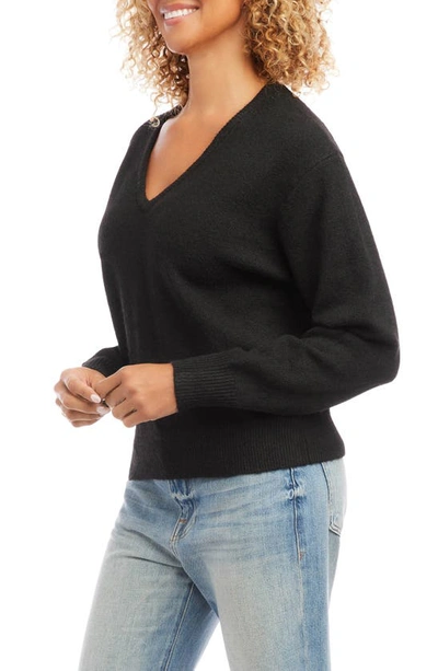 Shop Karen Kane V-neck Sweater In Black