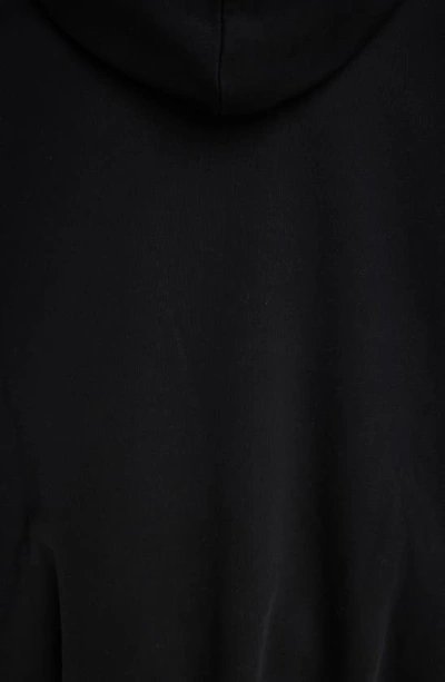 Shop Balenciaga Oversize Backflip Logo Round Graphic Hoodie In Black/ White