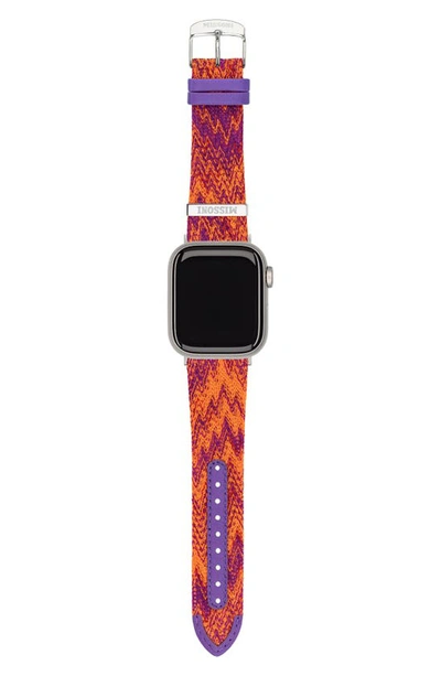 Shop Missoni Multicolor Authentic Zigzag 24mm Textile Apple Watch® Watchband In Multicolor Pink