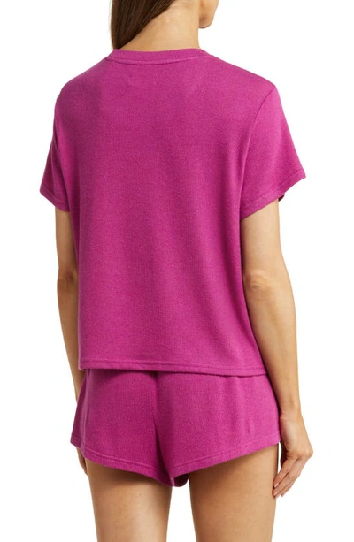 Shop Ugg Aniyah Short Pajamas In Solferino Pink Heather