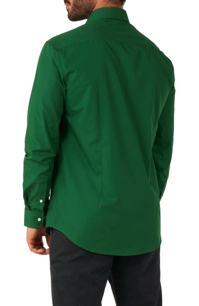 Opposuits Glorious Green Solid Button-up Shirt In Green