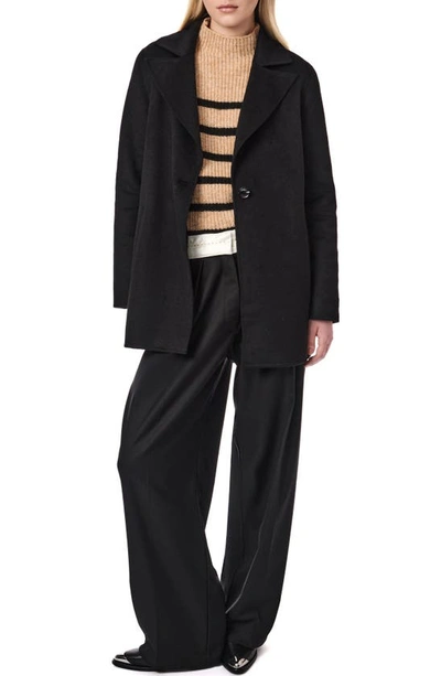 Bernardo Double Face Single Breasted Jacket In Black