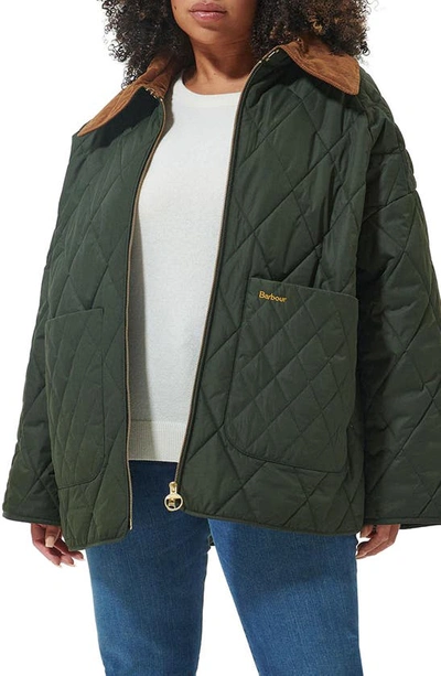 Shop Barbour Woodhall Quilted Jacket In Sage