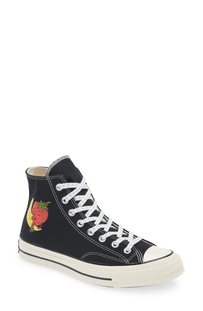 Shop Sky High Farm Workwear X Converse Gender Inclusive Chuck Taylor® All Star® Strawberry & Moon High Top Sneaker In Black