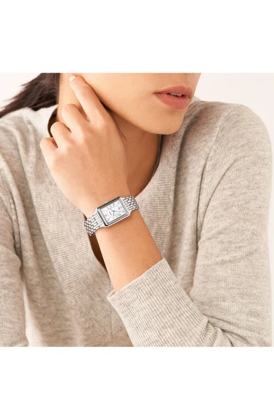 Fossil Women's Raquel Silver-tone Stainless Steel Bracelet Watch, 23mm In Silver