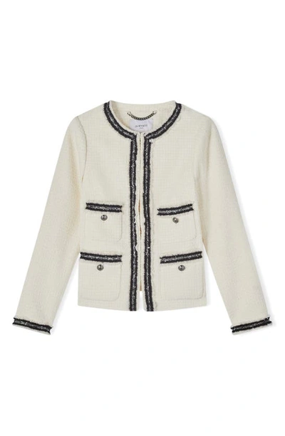 Lk Bennett Charlee Tweed Jacket In Cream
