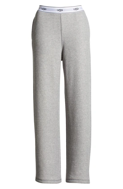 Shop Ugg Judie Wide Leg Lounge Pants In Grey Heather