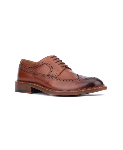 Shop Vintage Foundry Co Men's Leather Jarvis Oxfords Shoes In Cognac