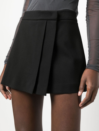 Shop Blumarine High-waisted Pleated Skirt In Black