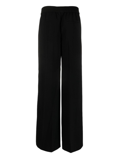 Calvin Klein Wide-leg Twill-weave Trousers In Black
