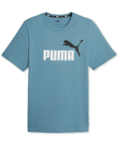 Racing In | T-shirt Puma Blue Men\'s Logo Essential ModeSens