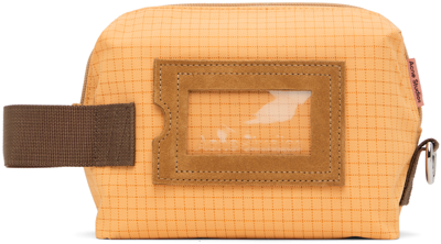 Shop Acne Studios Yellow Toiletry Pouch In Cl2 Yellow/brown