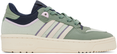 Shop Adidas Originals Green Rivalry Low 86 Sneakers In Linen Green/cream Wh