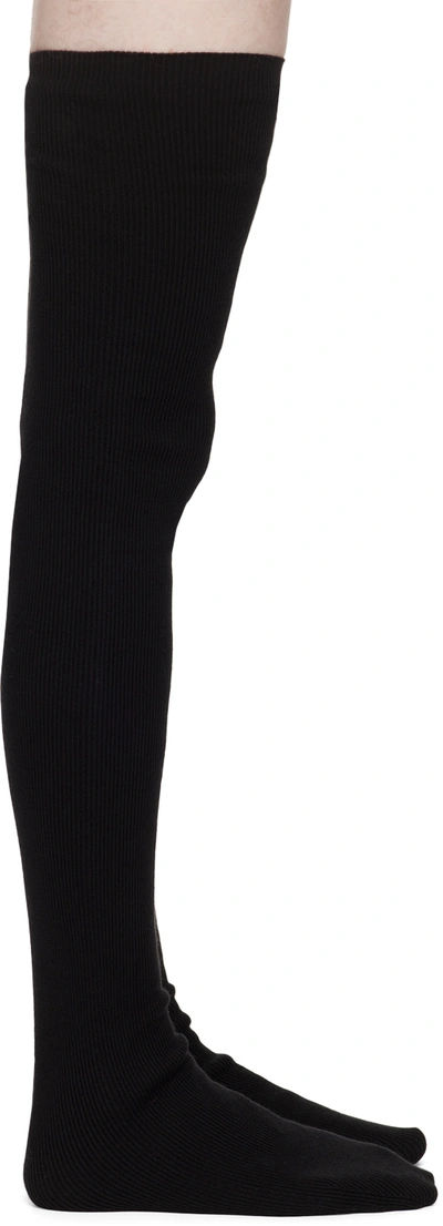 Shop Rick Owens Black Bandage Socks In 09 Black