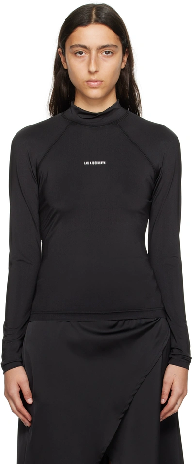 Han Kjobenhavn Black Raglan Turtleneck In Black