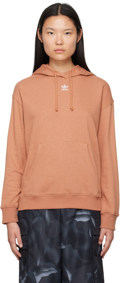 Adidas Originals Pink Essentials+ Hoodie In Clay Strata | ModeSens