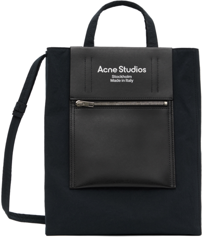 Shop Acne Studios Black Papery Tote In Black/black