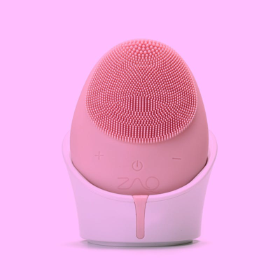 Shop Zaq Mellow W-sonic Silicone Facial Cleansing Brush In Pink