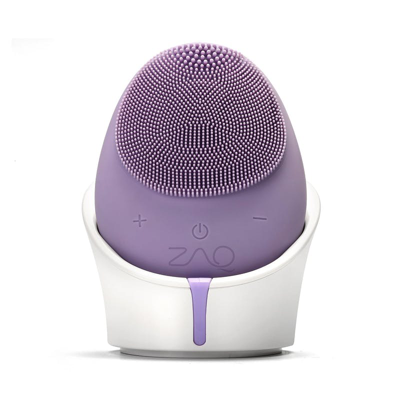 Shop Zaq Mellow W-sonic Silicone Facial Cleansing Brush In Purple