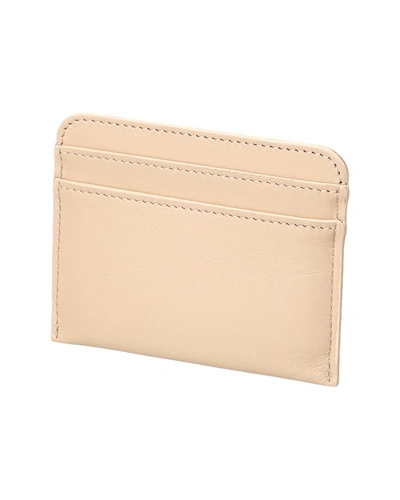 Shop Chloé Sense Leather Card Holder In Beige