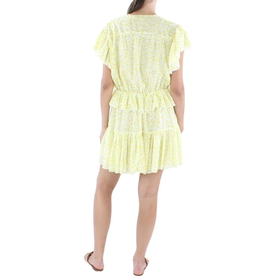 Shop 70f/21c Womens Tiered Mini Sheath Dress In Green