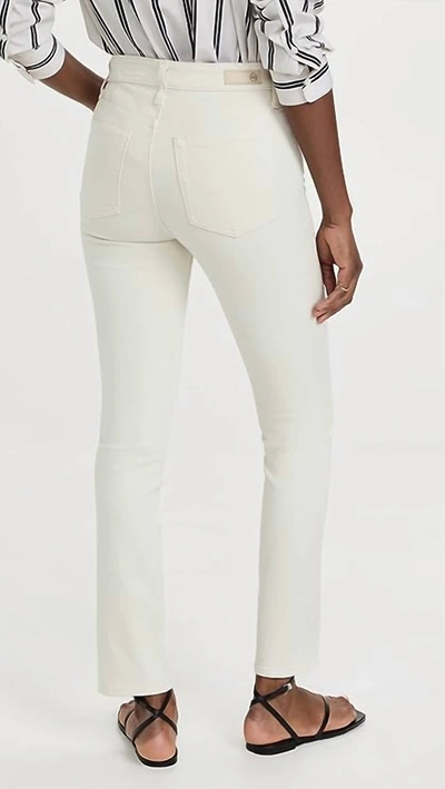 Ag Mari Straight Leg Jeans In White Cream In Multi