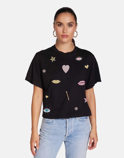 Lauren Moshi X Rue X Crystal Glam In Black
