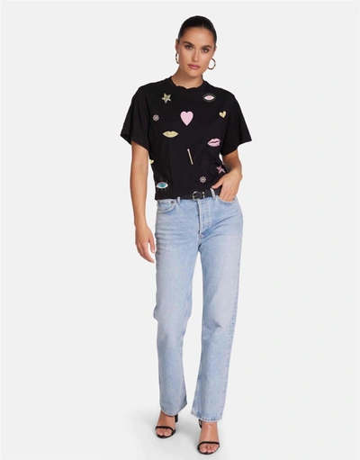 Lauren Moshi X Rue X Crystal Glam In Black