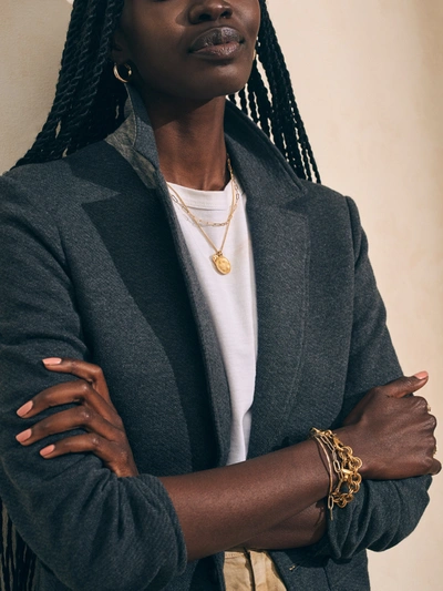 Faherty Inlet Knit Blazer In Black Sky Melange