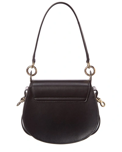 Shop Chloé Tess Small Leather & Suede Shoulder Bag In Black
