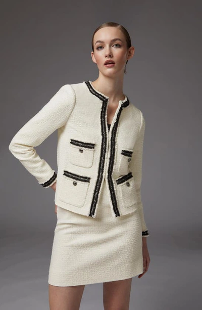 Shop Lk Bennett Charlee Tweed Miniskirt In Cream