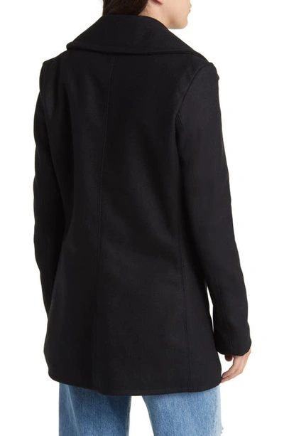 Schott Wool Blend Peacoat In Navy