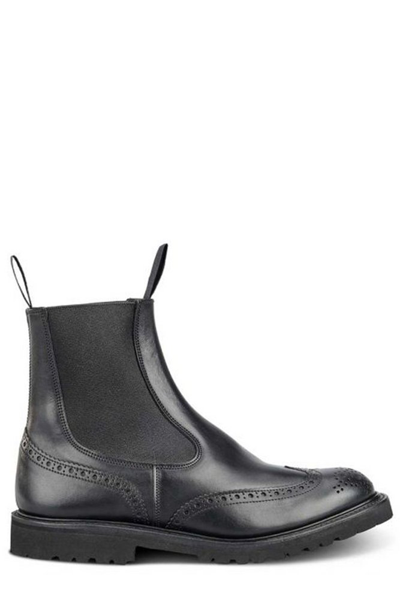 Shop Tricker's Henry Ankle Chelsea Boot In Black