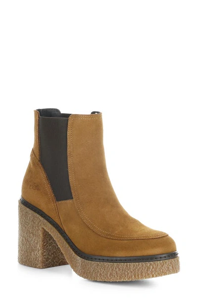 Shop Bos. & Co. Papio Waterproof Chelsea Boot In Camel Suede/ Elastic
