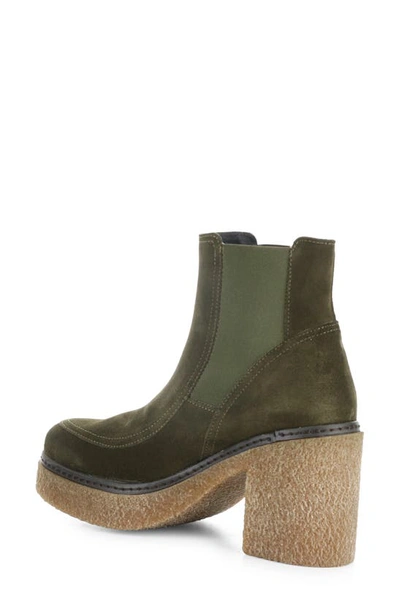 Shop Bos. & Co. Papio Waterproof Chelsea Boot In Olive Suede/ Elastic