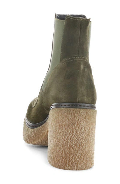 Shop Bos. & Co. Papio Waterproof Chelsea Boot In Olive Suede/ Elastic