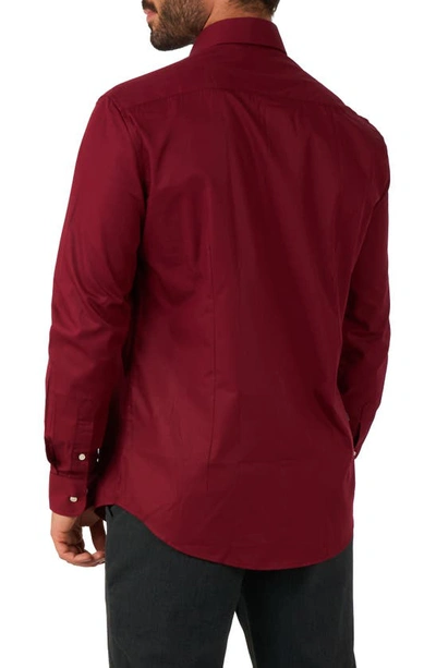 Opposuits Blazing Burgundy Solid Button-up Shirt In Red