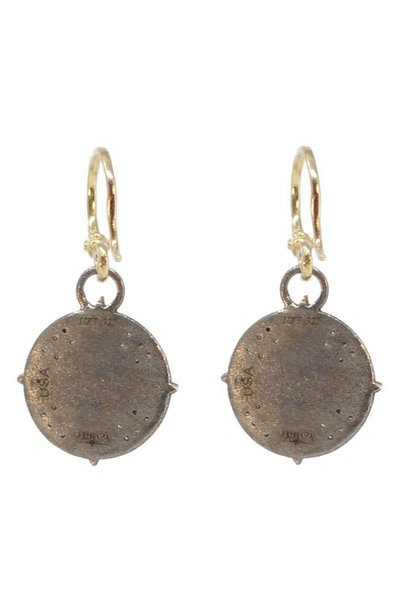 Shop Armenta Chalcedony Drop Earrings In Silver/ Gold